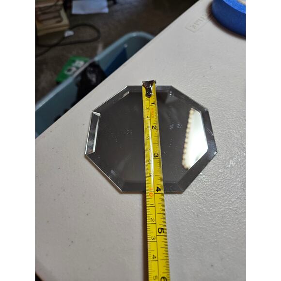 Mirrors 4" Octogan/8 sided 3 pair/6 for Candles, Coasters, Figurines, Placecards - Picture 3 of 5